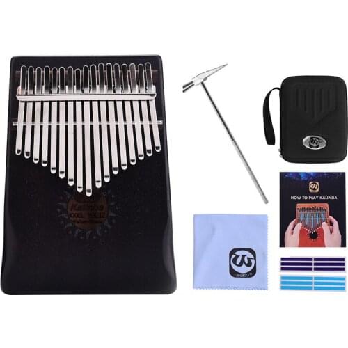 Walter 17 Key Finger Kalimba Mbira Sanza Thumb Piano Pocket Size Supporting Bag Keyboard Marimba Wood Musical Instrument