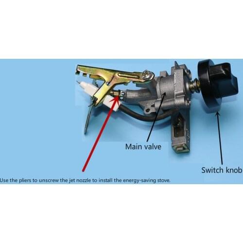 Boiler igniter assembly gas stove burner valve burner single nozzle valve with knob gas stove accessories