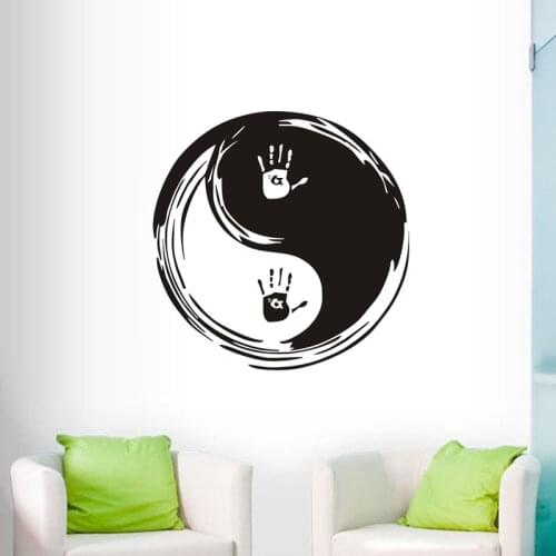 ZOOYOO Modern Wall Decals Yin Yang Vinyl Wall Stickers Chinese Philosophy Removable Home Decor Wallpaper Decoration