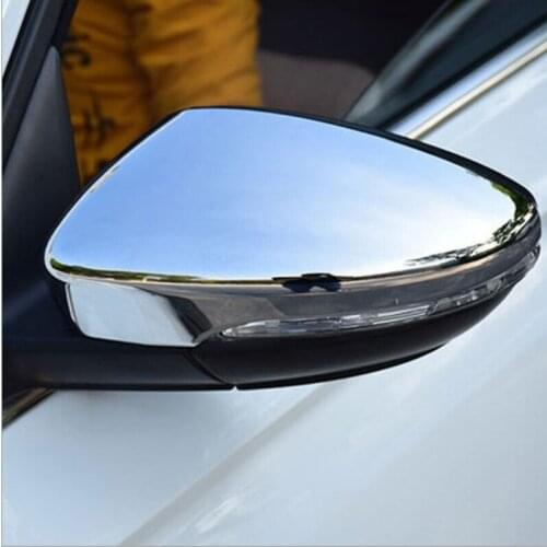 2Pcs Exterior Car Side Door Rearview Mirror Cover Trim Sticker Styling Fit For VW Beetle 2013-2018