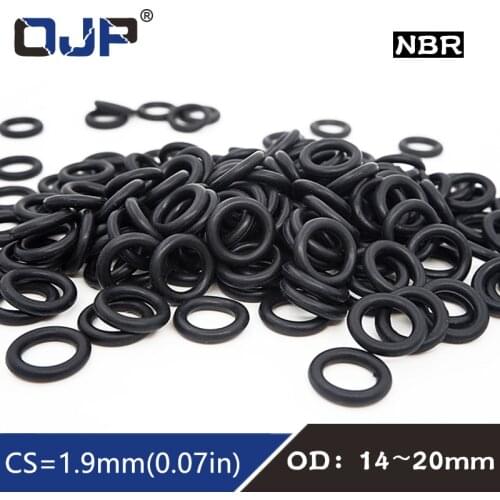 50PC/lot Rubber Ring NBR Sealing O Ring CS1.9mm OD14/15/16/17/18/19/20mm O-Ring Seal Gasket Nitrile Oil Ring Washer