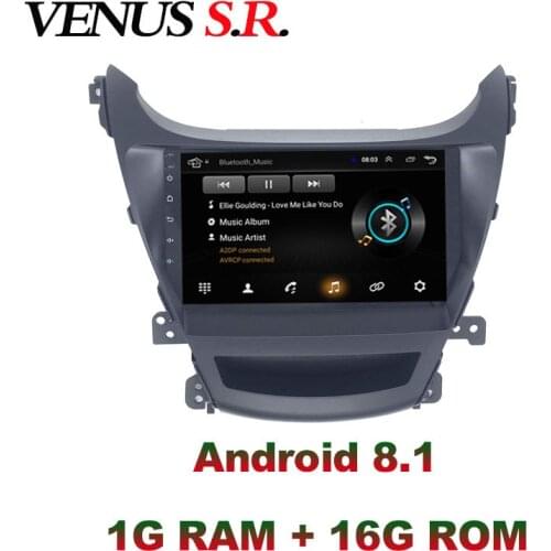 VenusSR Android 8.1 2.5D car dvd for Hyundai Elantra Radio 2014-2015 multimedia headunit GPS Radio stereo gps navigation