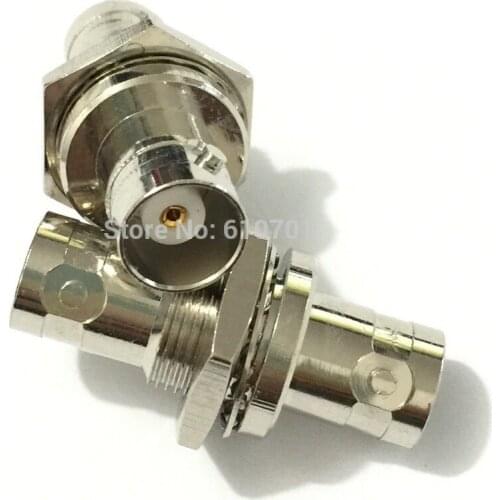 BNC female to BNC female jack with nut bulkhead adapter