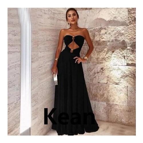 Black Sweetheart Evening Dresses Simple Dubai Arabic Saudi Arabian Prom Dress Custom Made Plus