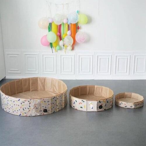 Kids Playpen Ocean Ball Pit Baby Infant Foldable Pool Soft Round Colorful Balls Fence Play Space Room Decor