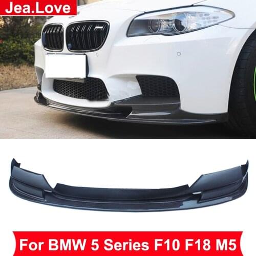3D Style Real Carbon Fiber Front Shovel Bumper Lip Diffuser For BMW 5 Series F10 F18 523li 525i 528i 530i 535i M5 2010-2015
