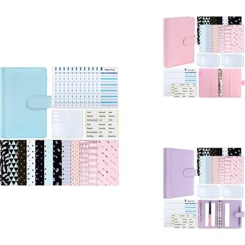 PU Leather Budget Organizer Binder Cash Envelope System Sets, for Money Planner for Storage Cash Coins