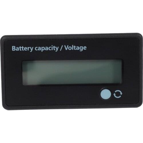 12V 24V 36V 48V Battery Meter, Battery Capacity Voltage Indicator, Lead-Acid & Lithium Ion Battery Charge Discharge Monitor, for