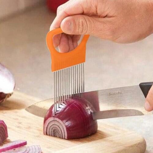 Kitchen Gadgets Onion Slicer Tomato Vegetables Safe Fork vegetables Slicing Cutting Tools Kitchen Accessories Vegetables Cutter