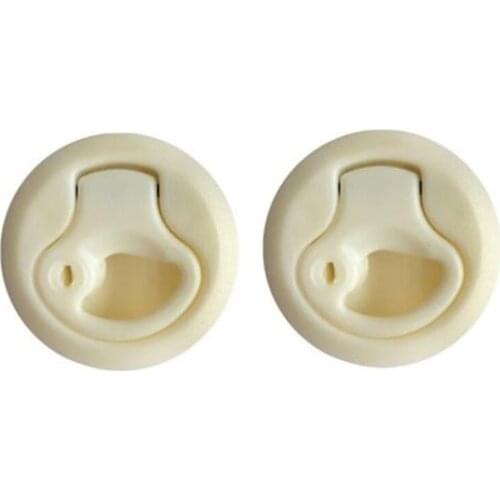 Boat 2Inch Flush Pull Slam Latch Hatch Round Pull Latch Round for RV Boat Marine Deck Hatch 1/4Inch Door Cabinet 2PCS
