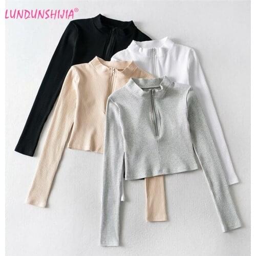 Женские укороченные футболки LUNDUNSHIJIA China At AliExpress