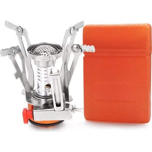 Mini Camping Stove Aluminium Alloy Camping Picnic Split Cooker Portable Non-slip Folding Gas Stove
