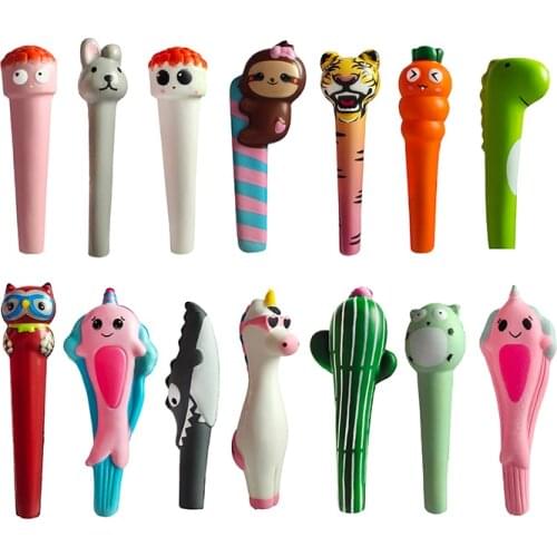 Creative Strange New Decompression Vent Toy Squishy Pinch Music PU Slow Rebound Pen Set