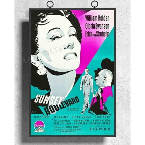 NJ440 SUNSET BLVD Movie 1950 Film Noir RARE Wall Sticker Silk Poster Art Home Decoration