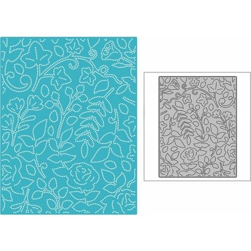 New Spotted Sweet Flowers Background Plate Craft Embossing Mold 2021 Metal Cutting Dies for DIY Scrapbooking Album Card Making