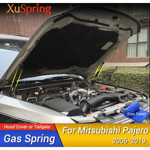 For 2006-2019 Mitsubishi Pajero V80 Montero Limited Shogun IV Car Front Hood Cover Strut Bars Spring Gas Lifter Shock Bracket