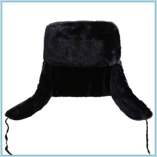 B-8637 Male Bomber Hat Outdoor Man Fox Fur Earflap Hats Russian Ushanka Hats Waterproof