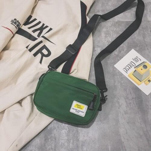 Unisex Oxford Cloth Diagonal Bag Crossbody Bag Shoulder Bags Solid Color Female Bag Casual Mobile Phone Bag Summer Tide Bag