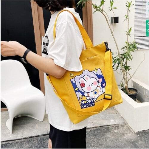 Student Totes Shoulder Bag Big Capacity Shopping Girl Eco Reusable Shopper Bags Canvas messenger Bag