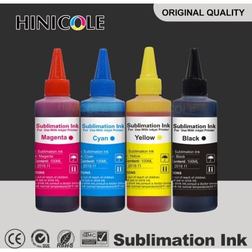 Hinicole 400ML Refill Sublimation Ink Universal For Epson Inkjet Printer Heat Press Sublimation Heat Transfer Ink 4 Color