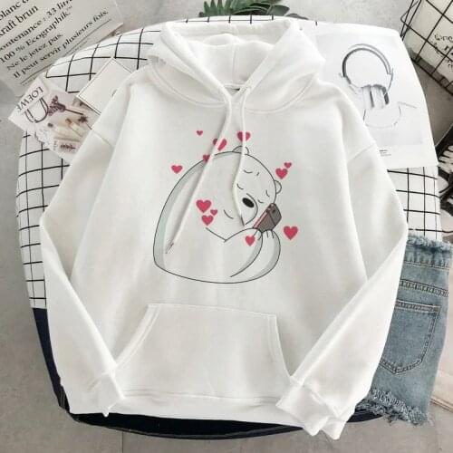 Harajuku Winter Clothes Kawaii Little White Bear Women Clothing Hoodie Cute Hoodies Graphic Sweatshirts For Women SUNOWE