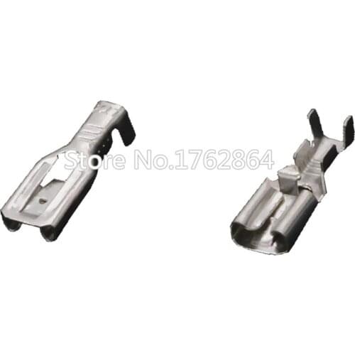 100 PCS 6.3 series of self-locking bolt spring switch type switch plug with terminal plug socket DJ622B-D6.3A