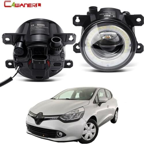 2 X Car Right + Left Fog Light Assembly LED Angel Eye DRL Daytime Running Light 30W 8000LM 12V For Renault Clio IV 2012-2019