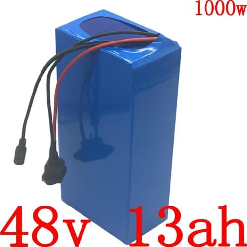 48V 1000W battery pack 48v 10ah 13ah 15ah electric bike battery 48v 13ah lithium ion battery with 30A BMS and 54.6V 2A charger