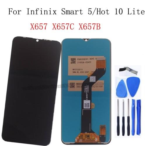 6.6 " For Infinix Smart 5 X657 X657C X657B LCD Display Touch Screen Digitizer Assembly Replacement For Infinix Hot 10 Lite lcd