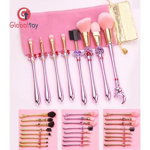 8Pcs Baby Cosmetic Makeup Brushes Set Eye Liner Shader Foundation Powder Makeup Brush For Kids Cosmetics Tools Kit