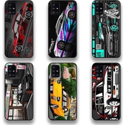 Cartoon Car Tail light design-JDM Phone Case For Samsung Galaxy A52 A21S A02S A12 A31 A81 A20E A30 A40 A50 A70 A80 A71 A51 5G