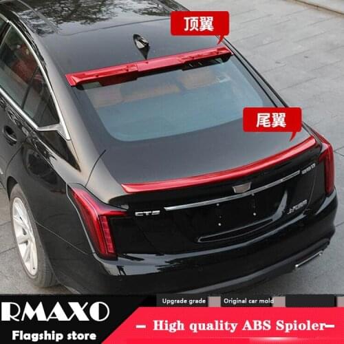 For Cadillac CT5 Spoiler 2018-2020 Cadillac CT5 Spoiler B-W ABS plastic Material Car Rear Wing Color Rear Spoiler