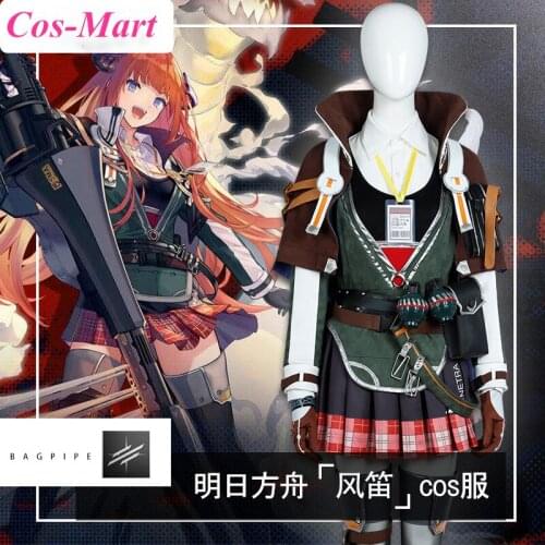 Hot Game Arknights BAGPIPE Cosplay Costume Initial Skin Combat Uniform Halloween Party Role Play Clothing Custom-Make Any Size