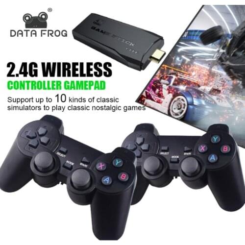 Data Frog Y3 Lite 10000 Games 4K Game Stick TV Video Game Console 2.4G Wireless Controller For PS1/SNES 9 Retro Console New