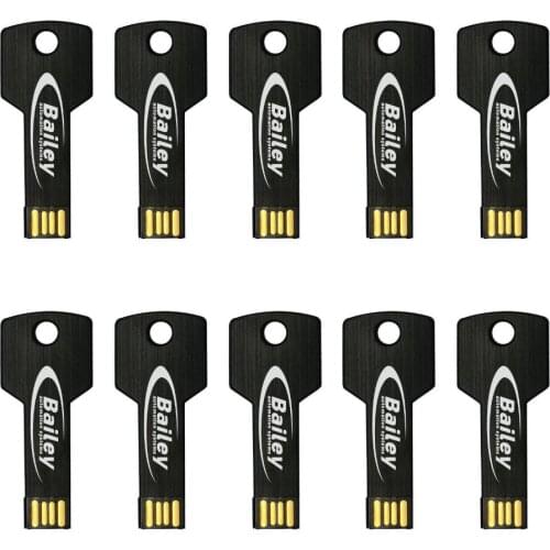 J-boxing 100PCS/LOT Custom Logo 32GB USB Flash Printed Name 32g Engraved Flash Drive Personalize Memory Stick Metal Key Pendrive