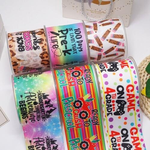 Cartoon Printed Grosgrain Ribbons For Bows Craft Suppliers 57367