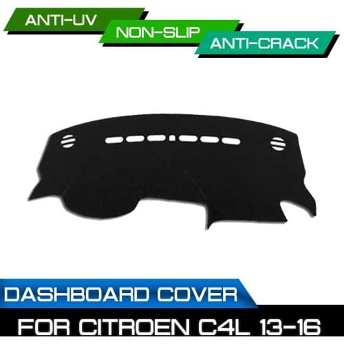 Car Dashboard Mat for Citroen C4L 2013 2014 2015 2016 Anti-dirty Non-slip Dash Cover Mat UV Protection Shade