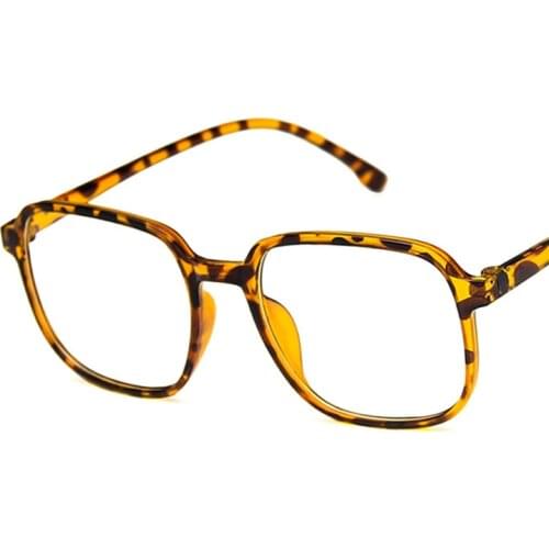 Square Eyeglasses Frame Women Men Transparent Lens UV400 Eye Protection Girl Sexy Ladies Blue Pink Leopard Shades