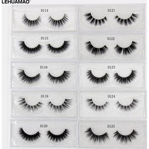 LEHUAMAO 3D Milk Lashes Mink Eyelashes Cross thick full strip False Eyelashes Cruelty Free make up eye lashes Upper Lashes 1Pair