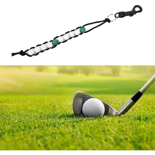 Golf Ball Beads Score Counter Stroke Putt Scoring Chain with Clip Club Golf Accessories
