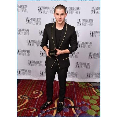 Latest Coat Pant Designs Black Trim Men Suit Slim Fit 2 Piece Blazer Custom Suits Groom Prom Tuxedo Terno Masuclino Jacket+Pant