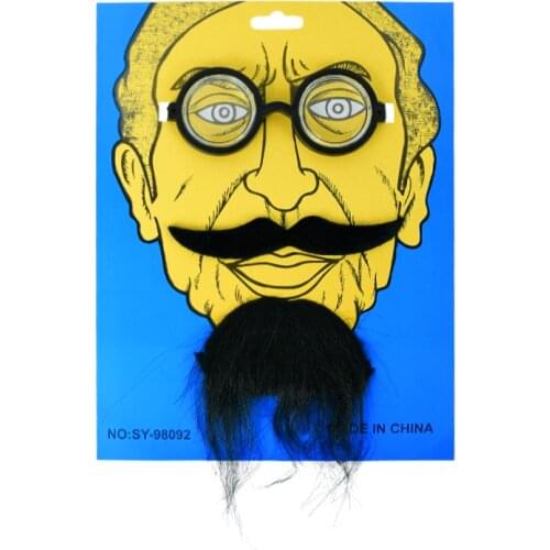 New Funny Glasses Eyebrow With Mustache Cosplay Photo Prop Fake Beard for Kids Adult Halloween Decoration Costume Party Supplies