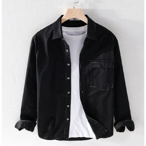 New arrival pure cotton spring long-sleeeved retro casual shirt men brand fashion comfortable shirts for men camisa chemise