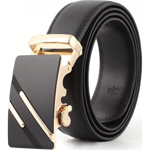Bauhinia new explosive business exquisite breathable wear-resistant cowhide automatic buckle youth mens belt belt