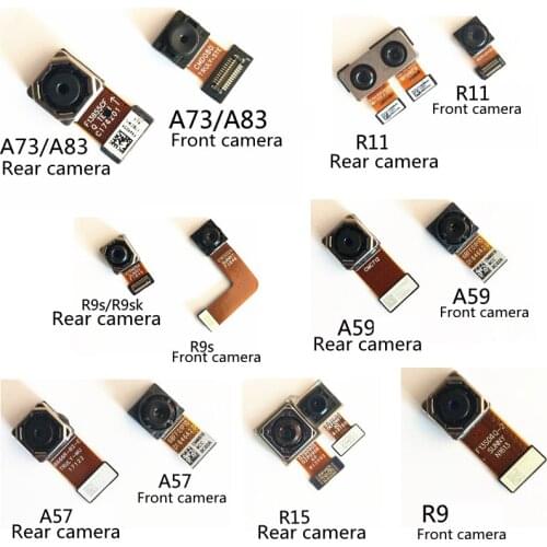 Front & Back Camera For OPPO A73 A83 R11 R9S A59 A57 R15 R9 Small Facing & Rear Main Camera Connector Module Flex Cable Replacem