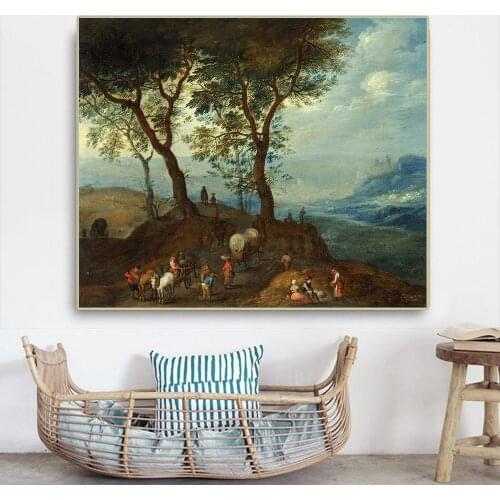 Citon Bruegel Pieter《Landscape with Peasant Figures》Canvas Art Oil Painting Artwork Picture Wall Decor Home Interior Decoration