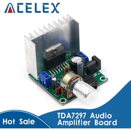 1PCS tda7297 amplifier board digital amplifier board dual-channel amplifier board finished no noise 12V dual 15W (A type)