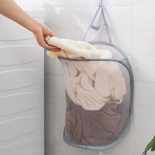 Portable Foldable Breathable Laundry Basket Wall Mounted Dirty Clothes Basket Bathroom Laundry Hamper Laundry Organizer