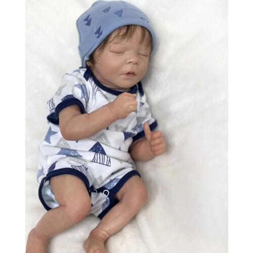 Adolly 18 Inch Realistic Reborn Baby Doll Soft Weighted Collection Simulation Silicone Vinyl Newborn Lifelike Girl Toy ad18c004c