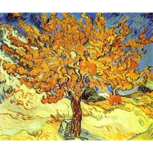 Needlework,embroidery,DIY 14CT Unprinted Cross stitch,van gogh mulberry tree counted Cross-Stitching home decor crafts